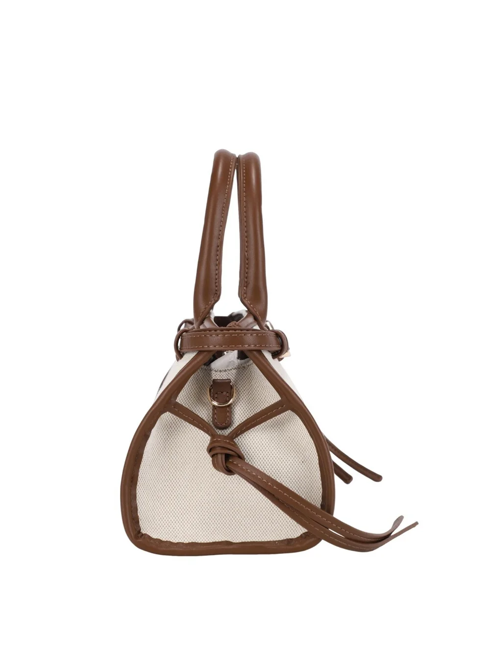 Women's Canvas and Leather Accent Mini Satchel